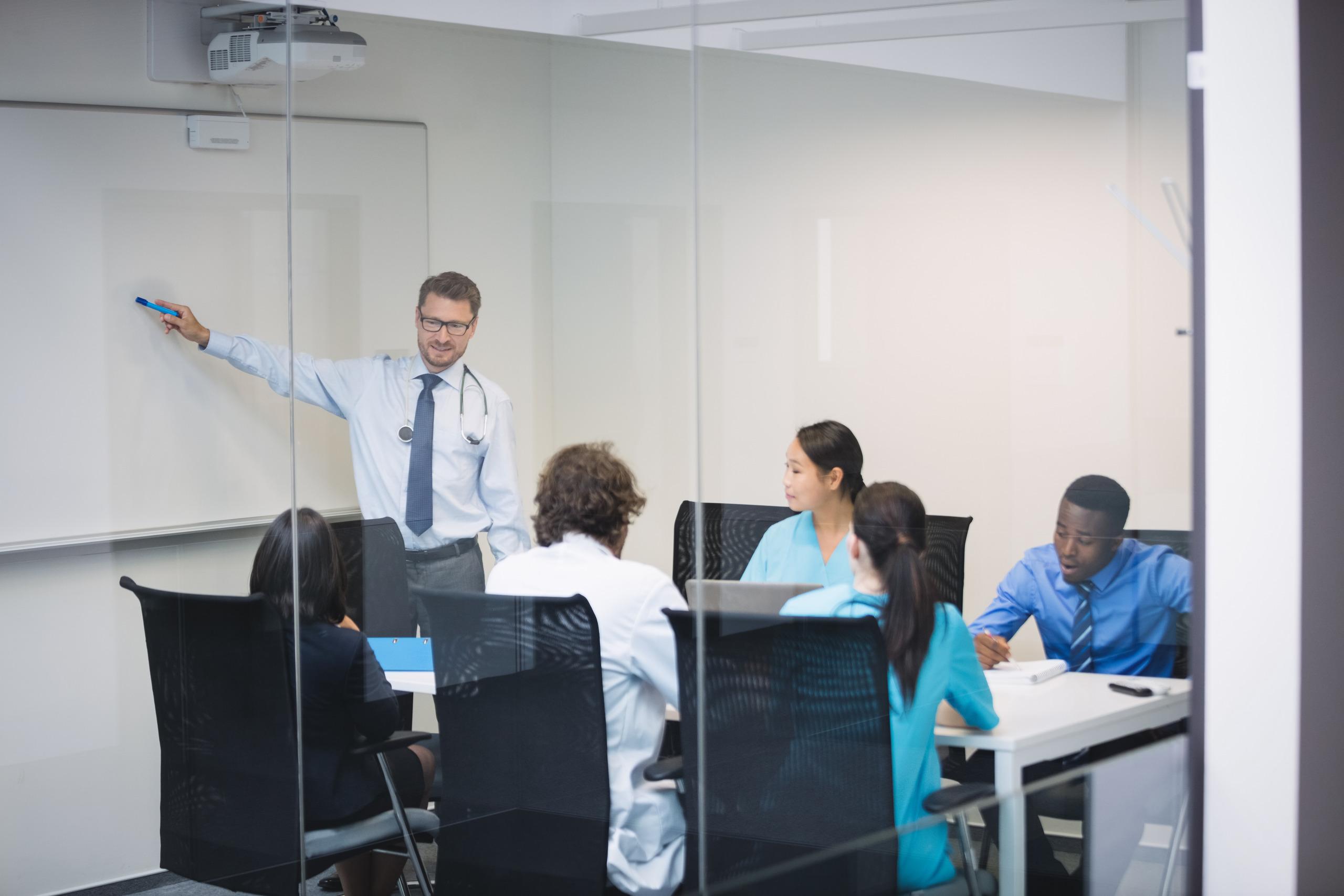  Medical students studying together 