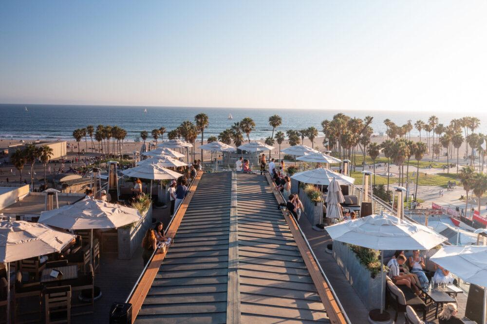 High Rooftop Lounge Sunset Views Venice Beach